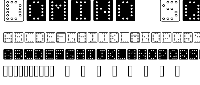 Domino square font